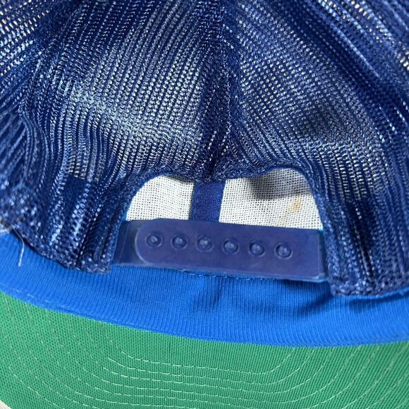 Vintage Texas Rangers Hat Snapback MLB Baseball Trucker Blue Red Cap - Picture 2 of 8